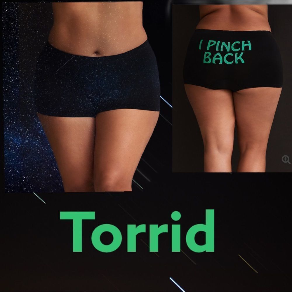 Torrid black st. Patty’s panties Nwot